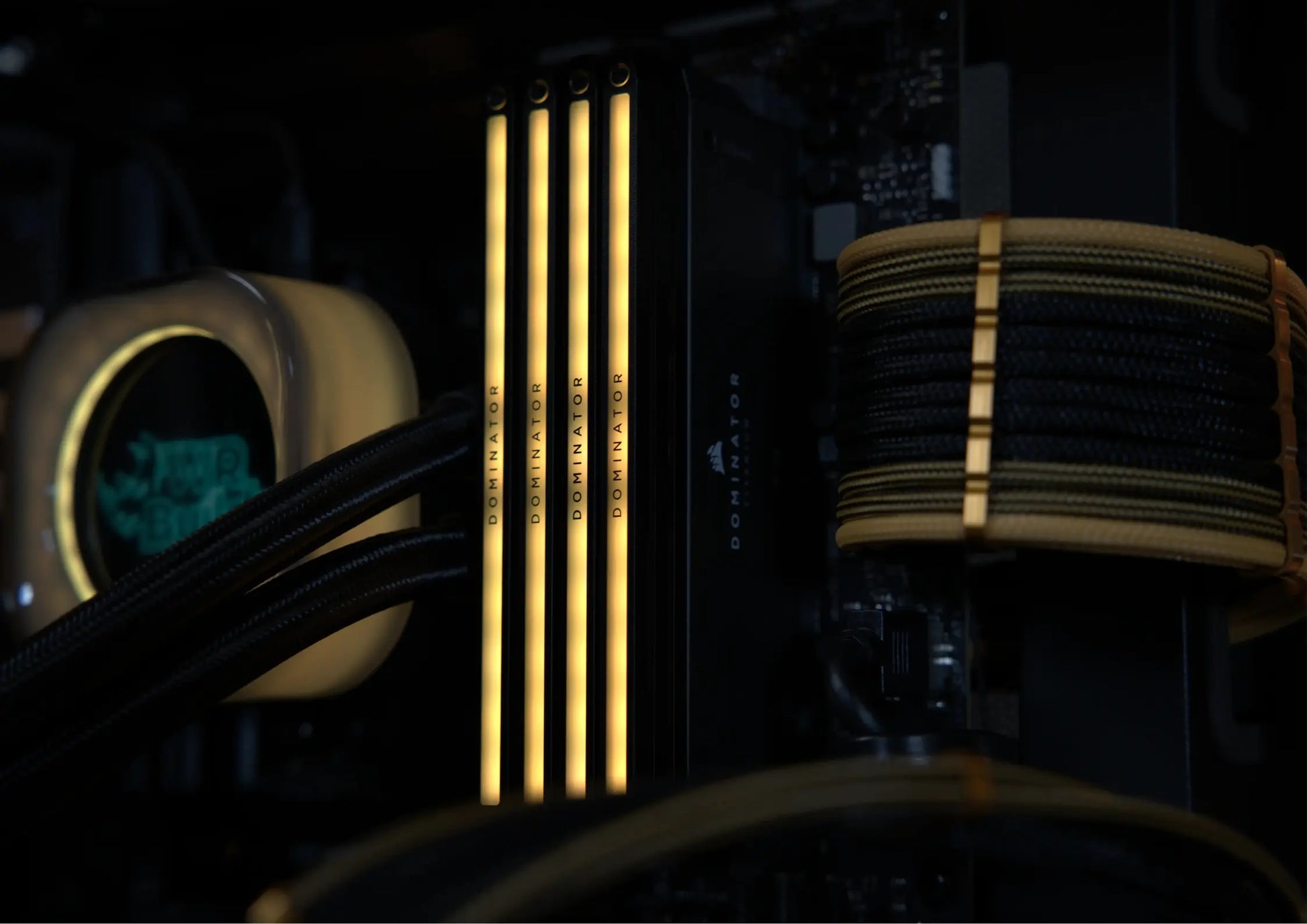 Close-up of Dominator RAM inside a Premium Gaming PC in Montreal, Canada