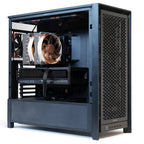 Black Workstation with visible components on a white background in Montreal, Canada